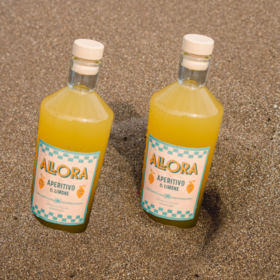 Two Bottles of Allora Aperitivo al Limone 70cl - 17% ABV + Free Allora Bag