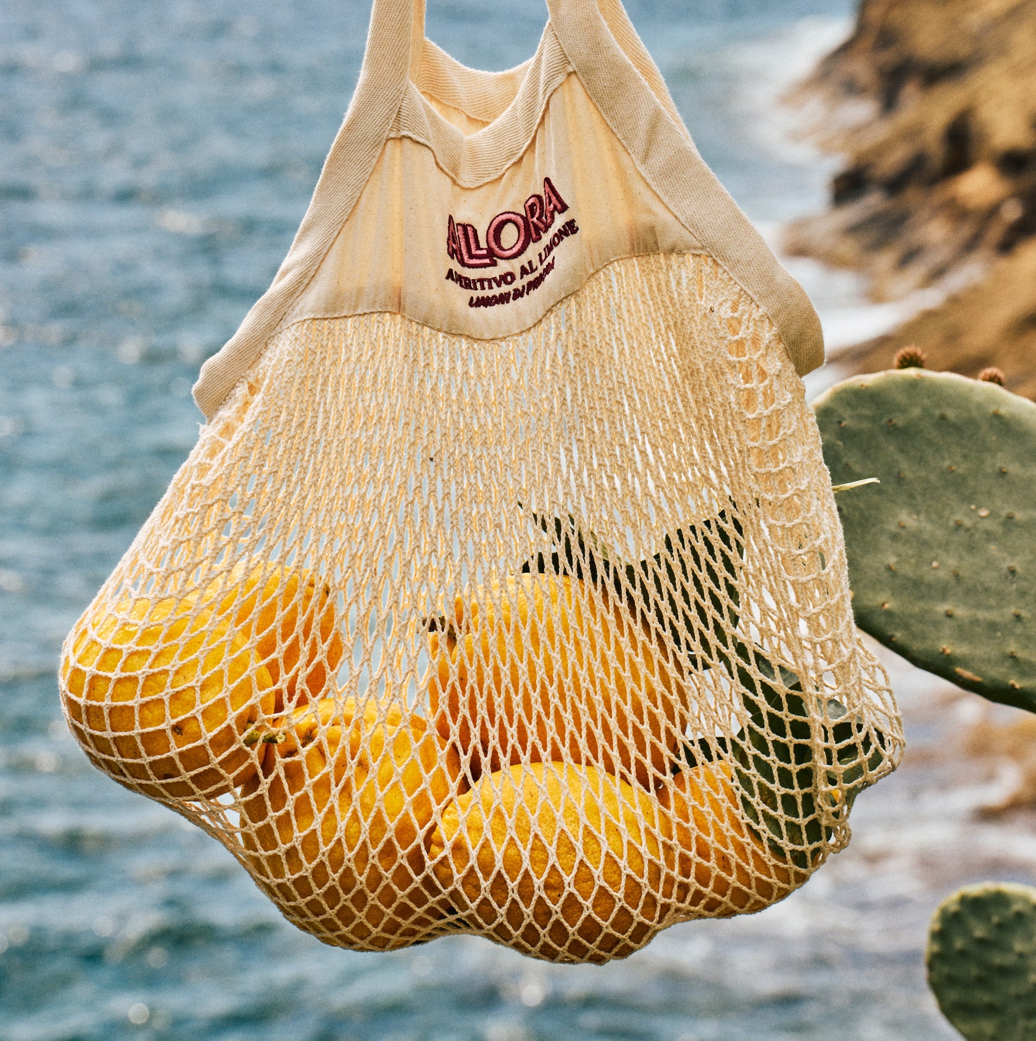 Allora Lemon Net Bag